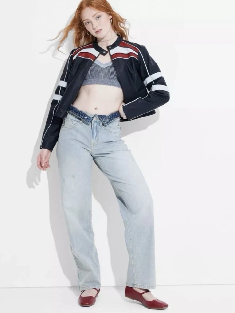 wild fable Light Wash Mid Rise 90sโRelaxed Straight EasyRide jeans Size:6/31